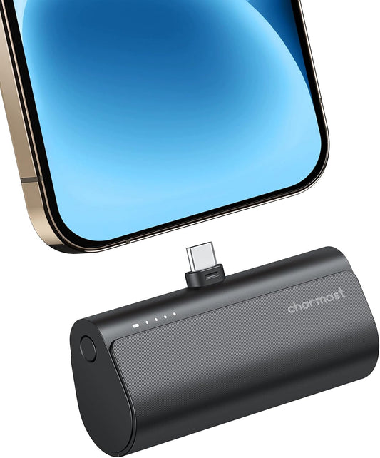 charmast 17/16/15, 5000mAh 20W Pack 17/16/15 S25/S24/S23, Portable Charger USB C for iPhone Fast Charging Power Bank