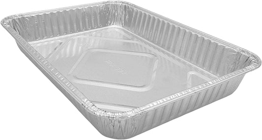 PACTOGO Disposable Aluminum Foil Oblong Cake Pans - 13" x 9" x 2" | Ideal for Baking & Storing (Pack of 12)