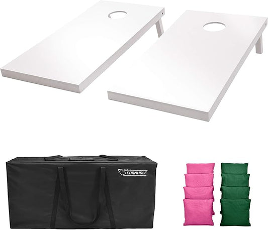 GoSports 4 ft x 2 ft Regulation Size Wooden Cornhole Boards Set - Includes Carrying Case and Over 100 Optional Bean Bag Colors