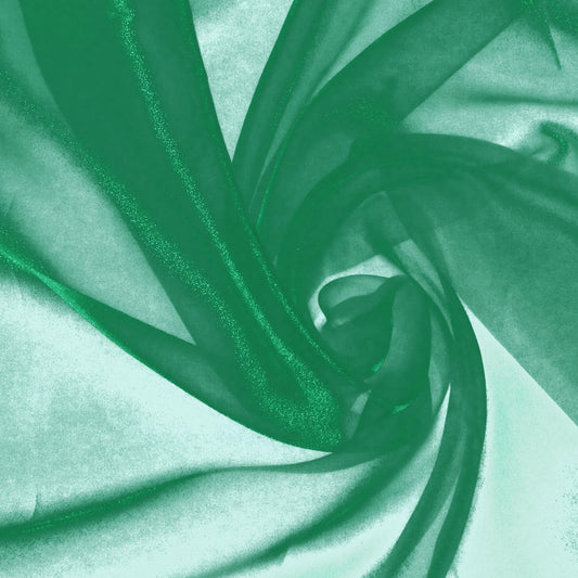 Manyshofu Green Organza Fabric by The Yard - 60 Inch Wide, 10 Yard Soft Sheer Fabric Silky Organza Tulle Fabrics Chiffon Fabrics for DIY Wedding Dress Bridal Decorations Fashion Craft