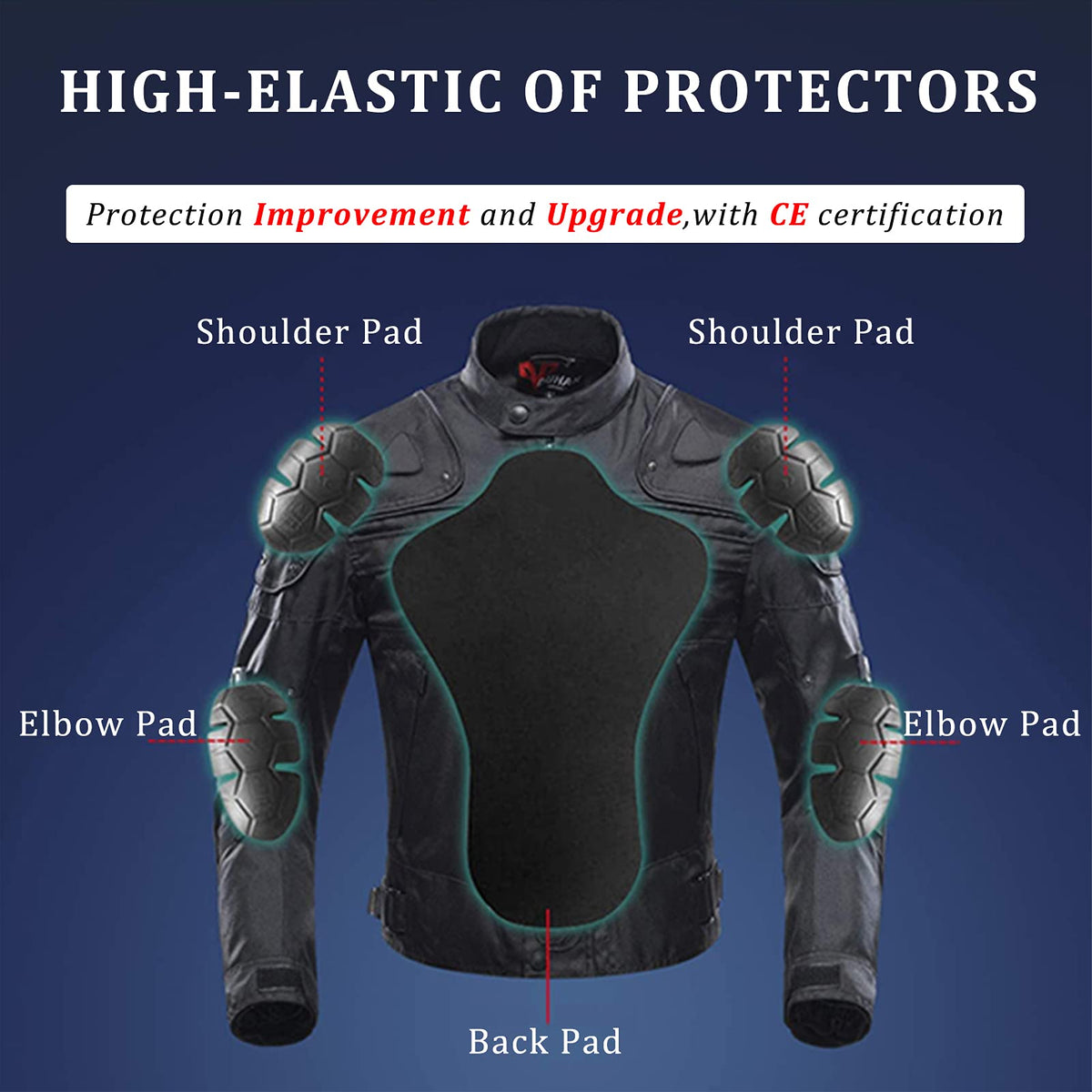 BORLENI Motorcycle Jacket for Men with Armor Riding Jacket CE Approved