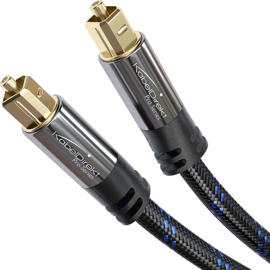 3ft XBO/PS4) KabelDirekt TOSLINK Optical Audio Cable, Nylon Braided Fiber Optic Lead for soundbars (Digital S/PDIF