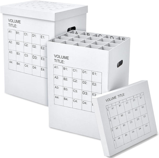 PerKoop Blueprint Holder | 2-Pack Storage Organizer with 40 Slots | 25 x 17.7 x 14.2 Inch for Home & Office
