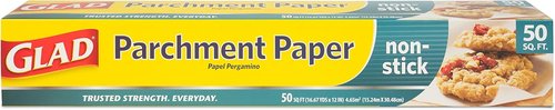 Glad Parchment Paper for Baking - 50 Sq Ft White Roll for Easy Food Storage & Everyday Use