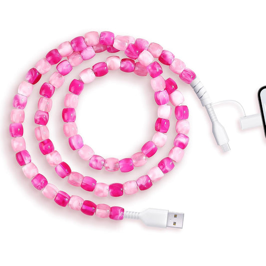 17 16 2 1 3FT 60W 15 14 13 12 S25 S24 SAMONPOW for iPhone Pro Charger Cord in USB C Charger Cable Jade Beaded Multi