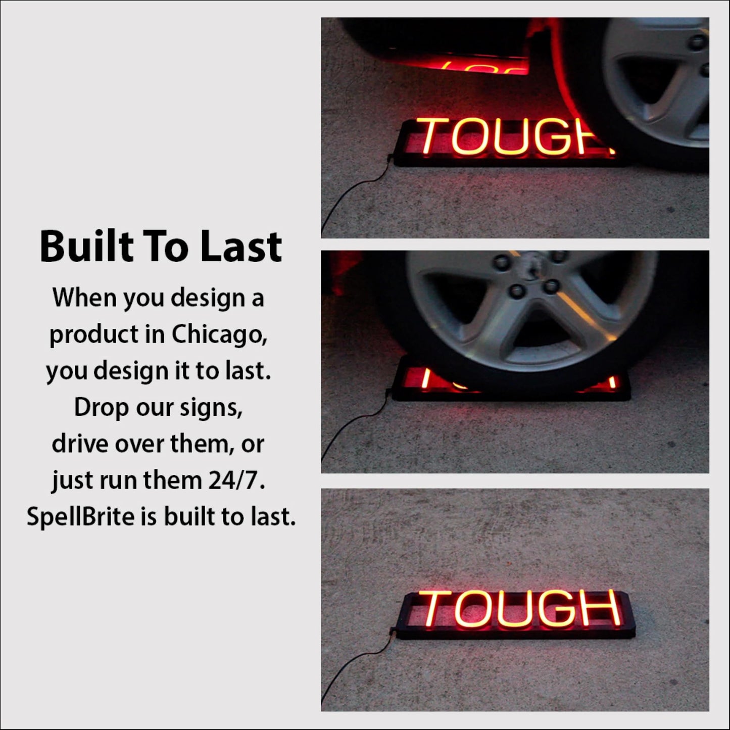 SpellBrite DRIVE THRU OPEN Sign for Business | Open Signage with Neon Look, Red LED Light Source | 18.0" x 23.8"