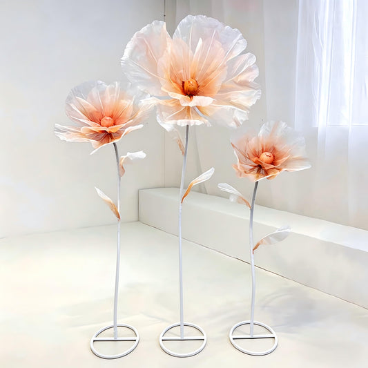BIEJUJX Giant Flower Decoration for Wedding Background, Party Decoration, Birthday Party, Photography Props, Shop Window Props, Banquet, Stage, Mall Display (Champagne F)