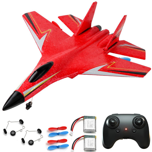 crohorizon Remote Control Airplane for Ages 14 Years and Up, 2 Channels Foam RC Planes Jet Wireless Toy,Hobby RC Aircraft Glider for Beginners Teen Adult Red