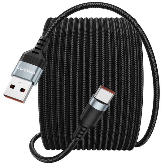 25ft 12W, 2.0 25 480Mbps 17/16/15, S25/24/23, XL/2/3/4XL, V30, USB C Cable Fast Charging Extra Long USB A to USB-C
