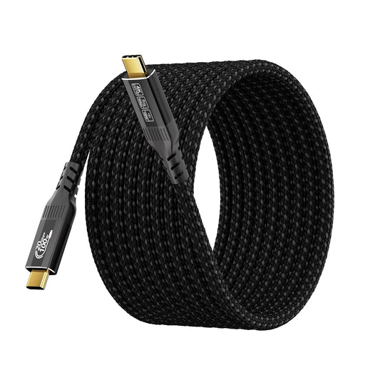 Yiicumhh 16.5FT 4/3, 3.2 2 20Gbps 100w 4K@120Hz Long USB C to USB C Cable Compatible with Thunderbolt USB Gen High