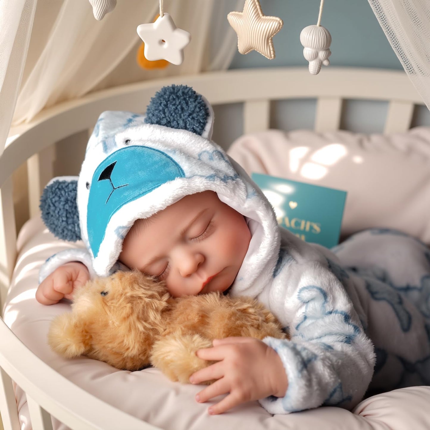 BABESIDE Reborn Baby Dolls Boy, 20 Inch Lifelike Newborn Real Life Poseable Realistic Doll for Boy Soft Vinyl and Cloth Body Baby Dolls with Clothes and Toy Gift for Kids Age 3+