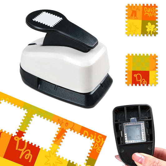 Stamp Punch, Postage Stamp Puncher, 1x1 inch Stamps Hole Punches, Square Punches for Paper Crafts, Stamps Shaped Paper Puncher, Square Crafts Punch for Scrapbooking