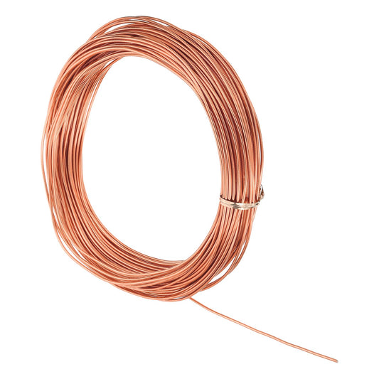 MECCANIXITY 13 Gauge 1.8mm Aluminum Wire, 100 Feet Bendable Metal Craft Armature Wire for Jewelry Making DIY Beading Floral Wreath Wrapping Sculpting, Rose Gold