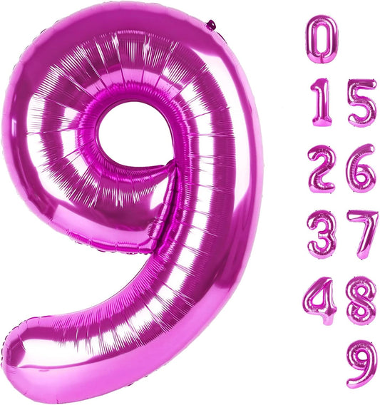 Rose Purple 40-Inch Number 9 Balloon by [Brand Name] - Perfect for Birthday Parties, Weddings & Graduations