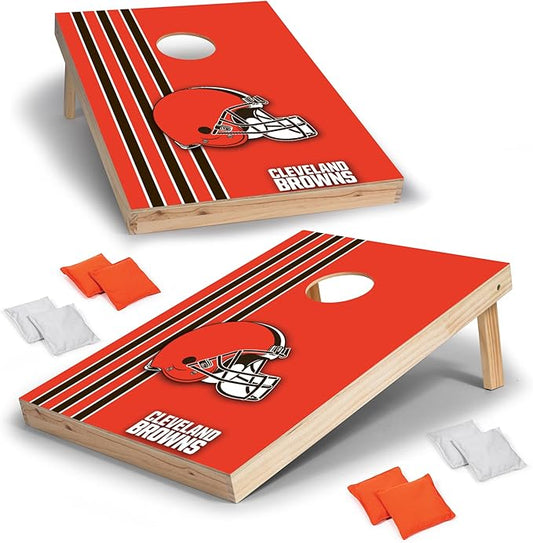 NFL 2' x 3' Solid Wood Cornhole Set with Direct Print HD Team Graphics – Great Gift for Any Football Fan! Bean Bag Toss Family Outdoor Games