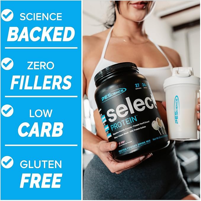 PEScience Select Protein Powder, Whey and Casein Blend, Clean Protein Powder for Women and Men, Low Calorie, Low Carb, Keto Friendly, Gluten Free - Snickerdoodle - 27 Servings