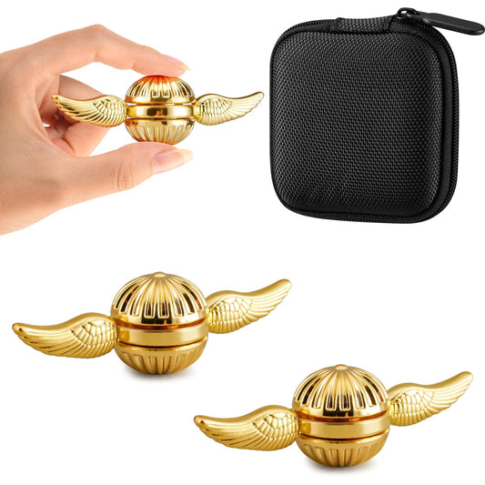 2-Piece Set Metal Orb Fidget Spinner Toys for Kids,Cute Anxiety Stress Relief Sensory Decoration Gadgets Party Stuff for Boys Girls,Christmas Stocking Stuffer Gifts for Teens Adults with ADHD Autism.