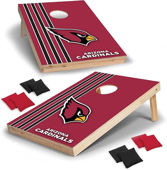 NFL 2' x 3' Solid Wood Cornhole Set with Direct Print HD Team Graphics – Great Gift for Any Football Fan! Bean Bag Toss Family Outdoor Games