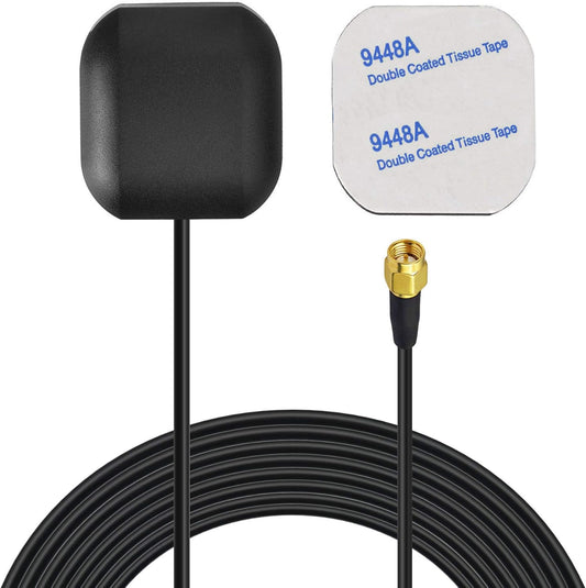 BINGFU Vehicle Waterproof Active GPS Navigation Antenna with SMA Male Connector for Car Stereo Head Unit GPS Navigation