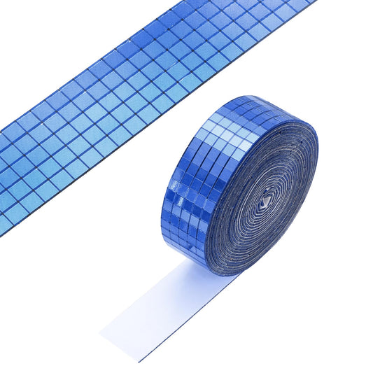 PATIKIL 5x5mm Self Adhesive Mirrors Mosaic Tiles, 3600 Pcs Square Mini Glass Mosaic Disco Tile Sticker for DIY Craft Disco Ball Party Decoration, Blue