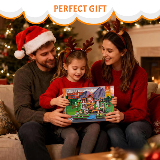 Vdealen 300 PCS Magnetic Blocks-Magnetic Building Blocks, Stacking Magnetic Cubes Toy for Kids, STEM Montessori Sensory Toys for Boys and Girls Age 3 4 5 6 7 8 9 10 11 12 Christmas Birthday Gift