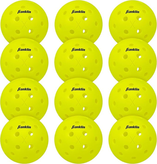 Franklin Sports X-40 Outdoor Pickleballs - Official Ball of USA Pickleball, APP Tour + US Open - Regulation Size