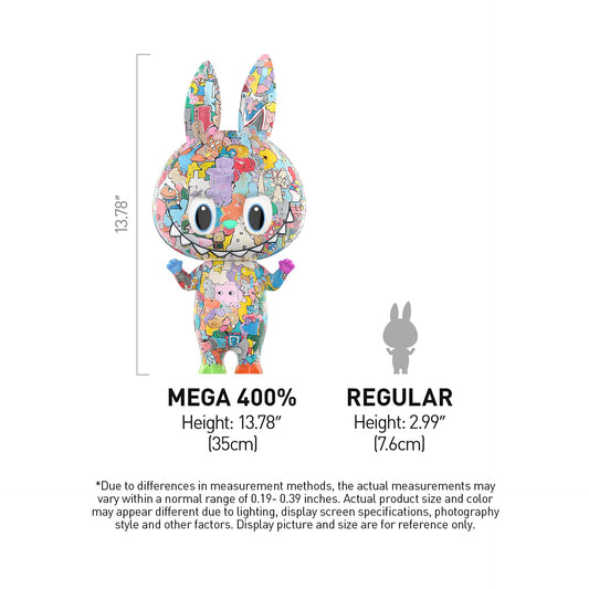 POP MART MEGA LABUBU 400% Tenth Anniversary, 13.78 inches Height, Toys for Modern Home Decor, Collectible Toy Set for Desk Accessories