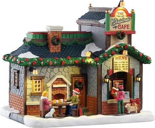 Lemax The Christmas Cafe - Lighted Battery-Operated Building | 4.5V Decorative Display #55313