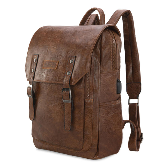Montana West Wrangler Laptop Backpack with USB Charging Port, Vintage Travel Work College Bookbag for Women Men