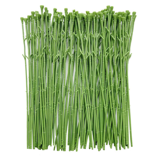 Yesok 100Pcs Floral Wire Stem Plastic Artificial Flower Floral Green Stem Wire DIY Craft Bouquet Making Floral Arrangement Tools