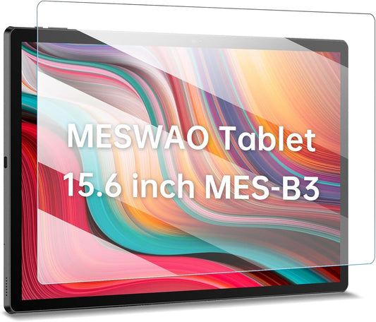 2 Pack 15.6 Inch 15.6" 9H MESWAO Screen Protector Tablet, Tempered Glass Film Only Large Tablet, Tempered Glass Film