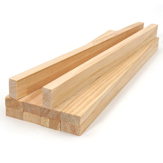 Wood Strips Slats for Wall, Square Wooden Dowels for Crafts 1/2"x 1" x 15", 10 PCS Wood Trim Planks for Crafting, Unfinished Pine Wooden Sticks Lumber Pieces for Woodworking Models Making Dollhouses