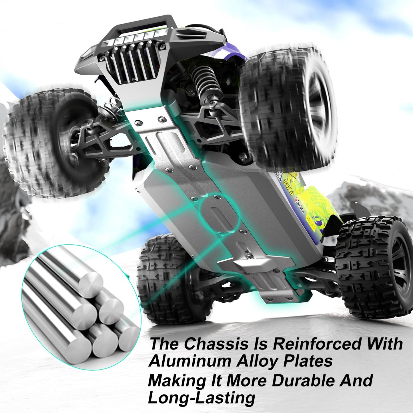 TWIKOMI 1:18 Scale All-Terrain RC Car for Adults - 40+KM/H High Speed 4WD Off-Road Remote Control Truck with 2 Rechargeable Batteries, 2.4GHz Electric Toy Vehicle Gift for Teens and 14+ (1:18 Scale)