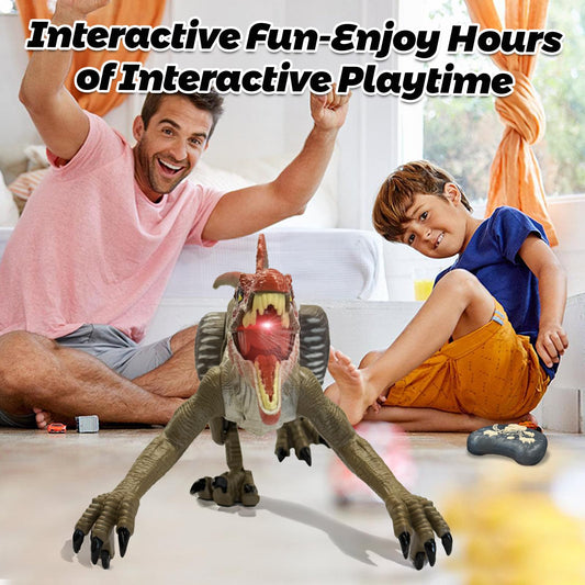 TALGIC- Remote Control Dinosaur Robot - Realistic Walking, Roaring, and Spraying Spinosaurus Toys - Light up and Shaking Head and Tail Robot Dinosaur for Kids Ages 3+