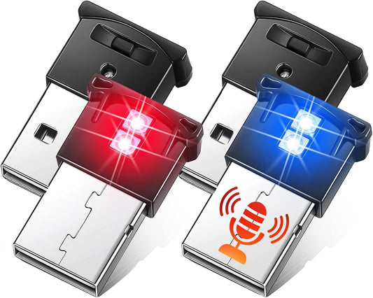 4 5V, 8 Tallew Pcs Mini USB LED Interior Lighting for Car, Music Sync Smart Atmosphere Light, DC Adjustable Brightness