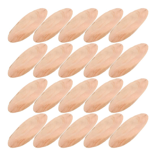 DIYEAH Natural Driftwood Pieces Oval 20 Pcs 3.07X1.06 Inch Rustic Wood Discs for Aquarium Decor DIY Crafts Home Decoration Woodworking Projects