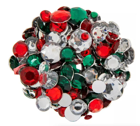 Mixed Christmas Flatback Rhinestones Jewels Gems - DIY Craft Bedazzling Tumblers, Clothing, Scrapbooking, Paper Crafts, and More! - 1500 Piece