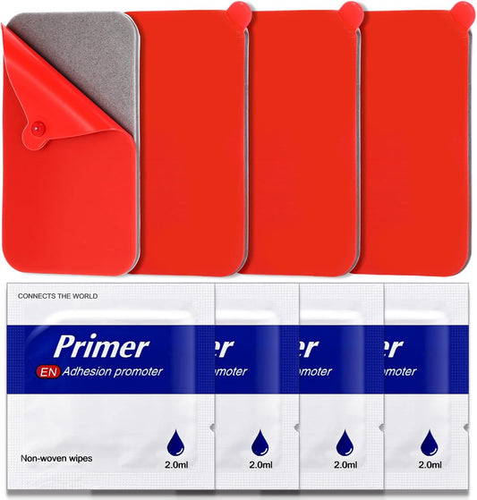 Yexiya 4 Pack 1.1x1.9 4 Double Sided Sticky Adhesive Pads Replacement Mounting Tape for Magnetic Phone Car Mount, Dash