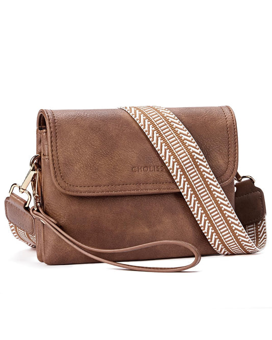 CHOLISS Small Crossbody Bags for Women, Vegan Leather Cell Phone Purse, Mini Travel Purse with Adjustable Strap Womens Gifts