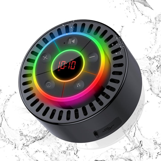 ZHINDVIS IPX7 Cup,8H Bluetooth Speaker, Shower Speaker Waterproof, Speakers Bluetooth Wireless with Rich Bass, Portable
