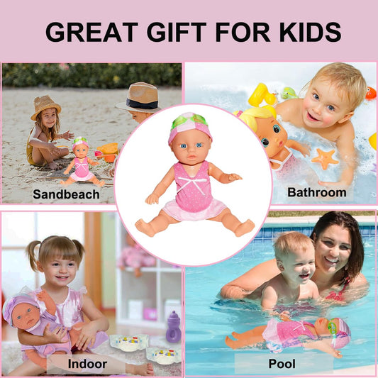 Swimming Baby Toy,2026 New Upgraded Waterproof Swimmer Toy,Electric Water Baby Toy, Backstroke Swimming Toy for Pool