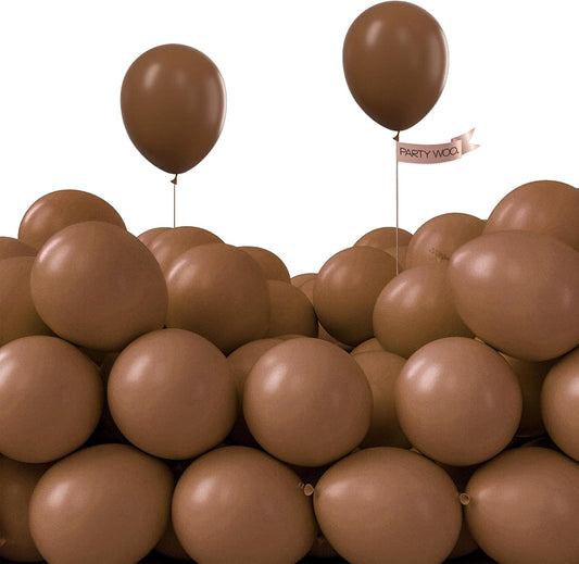 PartyWoo Brown Balloons - 50pcs 5-Inch Mini Boho Latex Balloons for Weddings & Celebrations