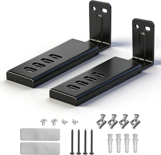 TERDEWE Depth Adjustabl Soundbar Wall Mount Bracket for Samsung, Sony, LG, Vizio, Bose, JBL and More Sound Bar Mounts
