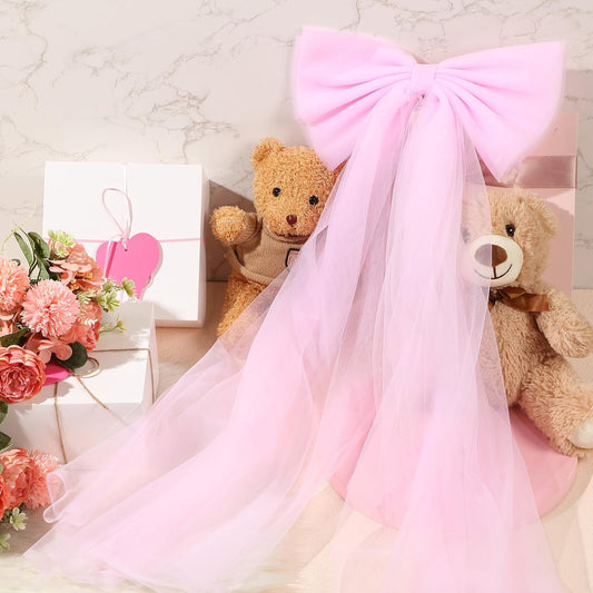 Zeyune Giant Pink Bow | 13.4 x 28.7 Inch Party Decoration for Birthdays, Weddings & Showers