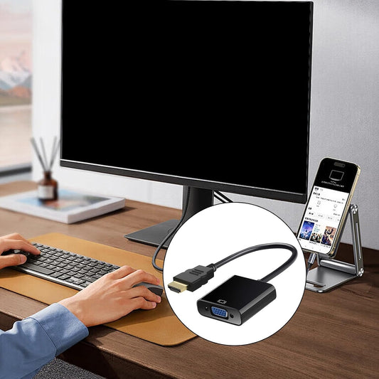 TENYELE 1080P HDTV To VGA Adapter Converters Output Computer Connector Dongle For Laptop PC Monitor Projector