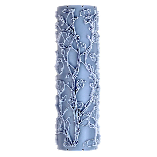 Twining Bloom Vines Clay Texture Roller (4") - Seamless Meadow Set #01 - Embossing Pattern Roller for Polymer & Ceramic Clay, Pottery & Crafts