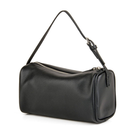 DONNAIN Premium Full-Grained Leather Crossbody Purses for Women, Hobo Bags for Women Crossbody with Adjustable Strap (Black, Small)