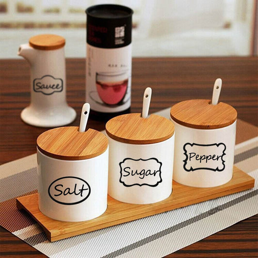 Nardo Visgo Clear Sticker Labels with Black Border for Jars,Free Black Marker,Decorative Transparent Removable Waterproof Name Tags for Storage Bins,Glass Bottles,Food Container or Craft,138pcs