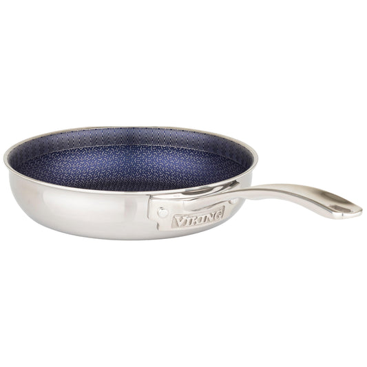 Viking 3-Ply Non Stick Frying Pan, 8 Inch Hybrid Plus Stainless Steel Kitchen Cookware, Silver