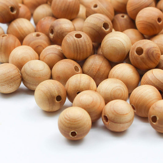 Prometis 200pcs 6mm Natural Sandalwood Round Beads Gorgeous Craft Handmade Polished Spacer Mala Pray Beads with Elastic Cord for Bracelets DIY Rosary Tasbih Jewelry Making